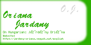 oriana jardany business card